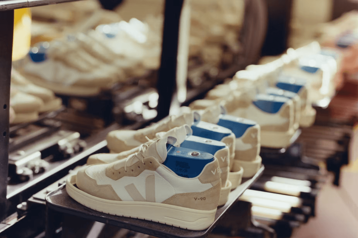 VEJA manufacturing sneakers