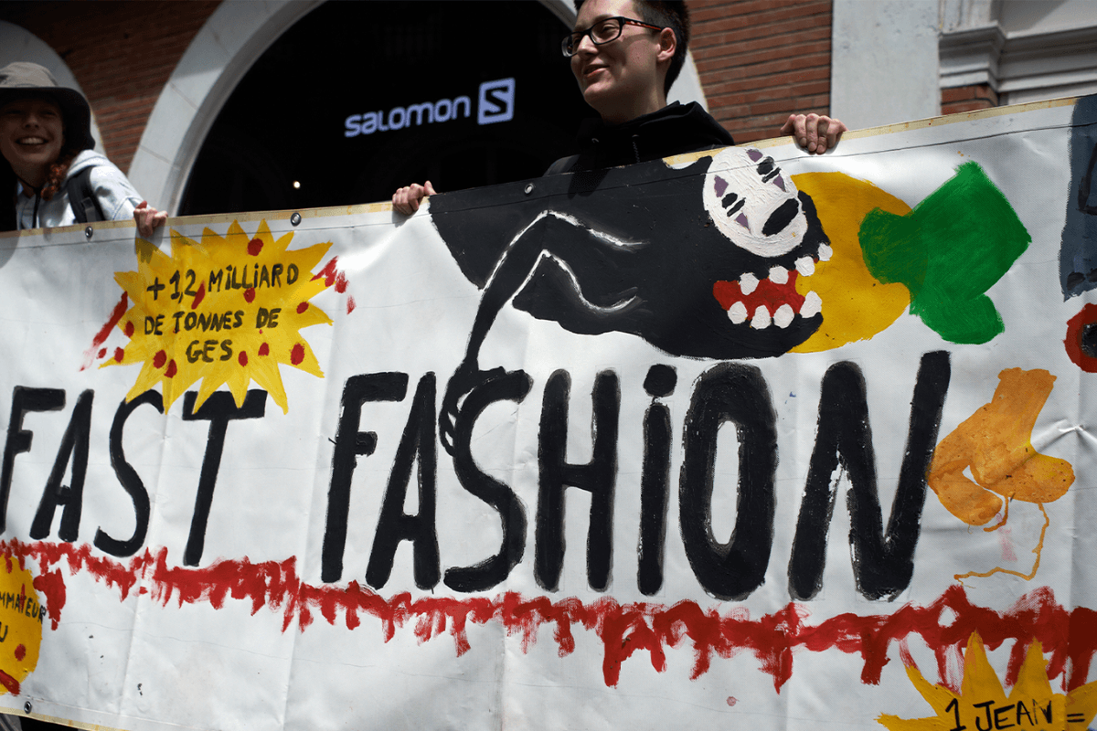 anti fast fashion protest